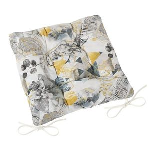 Bellatex Sedák EMA prešívaný Trojuholníky sivá, 40 x 40 cm vyobraziť