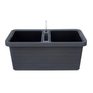 Samozavlažovací truhlík Berberis DUO, antracit, Plastia, 78 cm vyobraziť