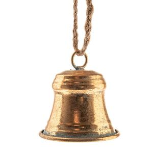 Kovový zvonček 7, 5 cm, farba zlatá, rustik vyobraziť