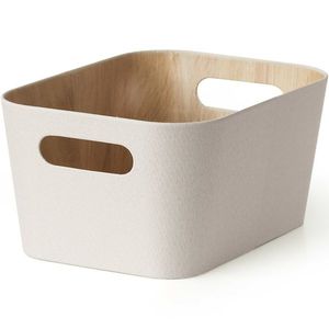 Kitchisimo Set 2 úložných košíkov 31 × 23 × 16 cm, krémová, L vyobraziť