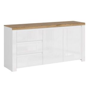 Komoda VILGO 2D3S, lesklá biela vyobraziť