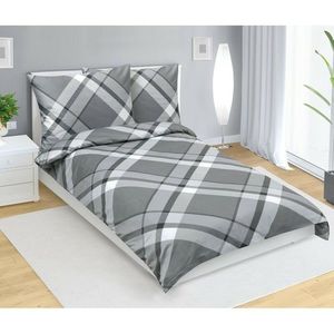 Bellatex Saténové povlečení Káro šedá , 140 x 200cm, 70 x 90 cm, 140 x 200 cm, 70 x 90 cm vyobraziť