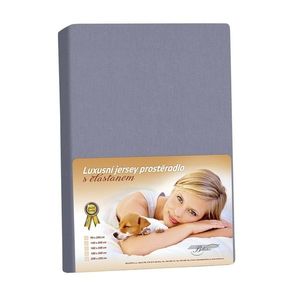 Bellatex Jersey prestieradlo s elastanom tmavosivá, 180 x 200 cm vyobraziť