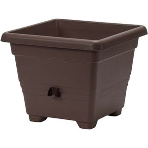 Samozavlažovací kvetináč BERGAMOT, čokoláda, Plastia, 40 x 40 cm, 40 x 40 cm vyobraziť