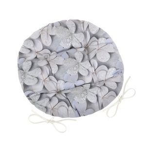 Bellatex Sedák DITA okrúhly prešívaný Kvet sivá, 40 cm vyobraziť