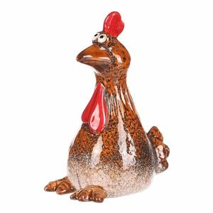 Záhradná dekorácia na plot Sliepka, 8 x 8 x 16 cm, keramika, 16 cm vyobraziť