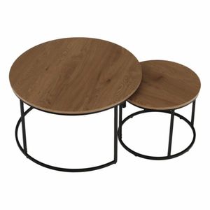 Tempo Kondela Set dvoch konferenčných stolíkov, dub/čierna, IKLIN vyobraziť