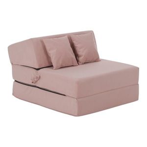 Skladacie kreslo/matrac PELOS, svetlo ružová vyobraziť