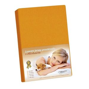 Bellatex Jersey prestieradlo s elastanom oranžová, 200 x 220 cm vyobraziť
