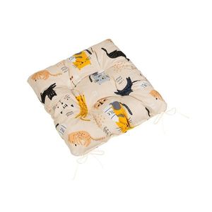 Bellatex Sedák Adéla prešívaný Mačka žltá, 40 x 40cm vyobraziť