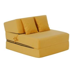Skladacie kreslo/matrac PELOS, žltá vyobraziť