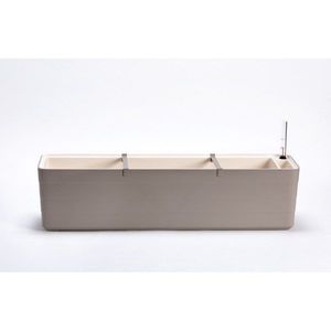 Plastia Samozavlažovací truhlík Berberis 80, sivá + sl. kosť, 80 cm vyobraziť