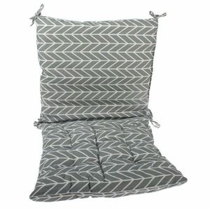 Sedák na stoličku a operadlo chrbta sivá, 40 x 40 cm vyobraziť