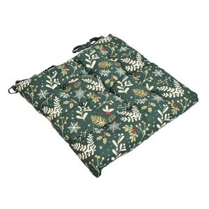 Forbyt Prešívaný sedák Zelená Vianoce, 40 x 40 cm vyobraziť