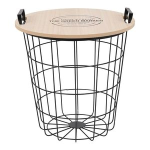 Tempo Kondela Príručný stolík, prírodná vzor/čierna, NANDO vyobraziť