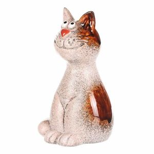 Záhradná dekorácia na plot Mačka, 9 x 9 x 15 cm, keramika, 15 cm vyobraziť