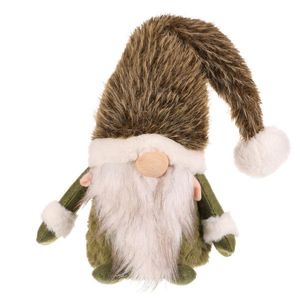 Vianočná dekorácia Škriatok stojaci, v. 30 cm, zelená/biela, 30 cm vyobraziť