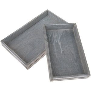 Set 2 drevených tácok Firry, sivá vyobraziť