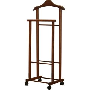 Compactor Hector 2 němý sluha na šaty, dvojitý na kolečkách, přírodní ořech vyobraziť