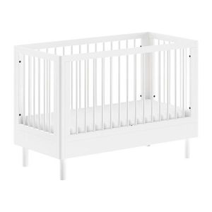 Biela postieľka z bukového dreva s nastaviteľnou výškou 60x120 cm Forrest – Vipack vyobraziť