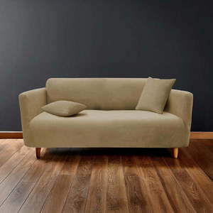 Hnedý 3-miestny napínací poťah na pohovku Sacha – douceur d'intérieur vyobraziť