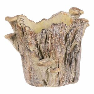 Obal betónový - peň s hríbami, 19 x 17 x 16 cm, 19 cm vyobraziť