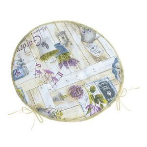 Bellatex Sedák EMA okrúhly hladký Záhrada lila, priemer 40 cm vyobraziť