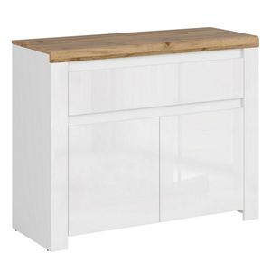 Skriňa VILGO 2D1S, lesklá biela vyobraziť