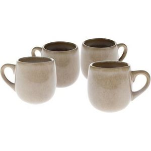 Súprava 4 keramických hrnčekov Warm 100 ml, béžová vyobraziť