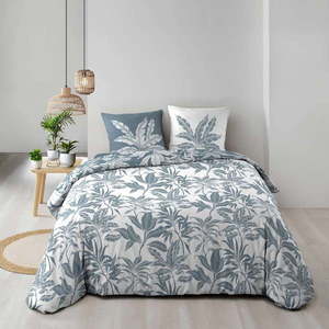 Biele/modré bavlnené obliečky na dvojlôžko/predĺžené 240x220 cm Hera – douceur d'intérieur vyobraziť