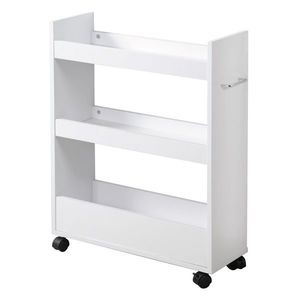 Kesper 24852 Polica do výklenku na kolieskach, biela, 78 x 22 x 60 cm vyobraziť