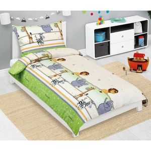 Bellatex Detské krepové obliečky Safari zelená, 140 x 200, 70 x 90 cm vyobraziť