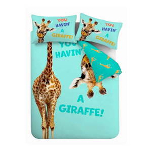 Tyrkysové detské obliečky na dvojlôžko/predĺžené 230x220 cm Havin A Giraffe – Catherine Lansfield vyobraziť
