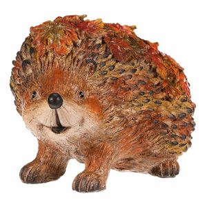 Jesenná dekorácia Ježko s lístkami, 22 x 13 x 15 cm, polyresin vyobraziť