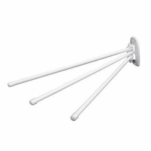 Kovový sušiak na uteráky, 3 ramená, biela, M vyobraziť