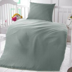 Kvalitex Detské mušelínové obliečky do postieľky svetlozelená, 90 x 135 cm, 45 x 60 cm vyobraziť