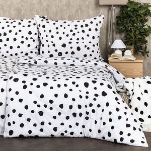 4Home Bavlnené obliečky Dalmatín čiernobiela, 140 x 220 cm, 70 x 90 cm vyobraziť