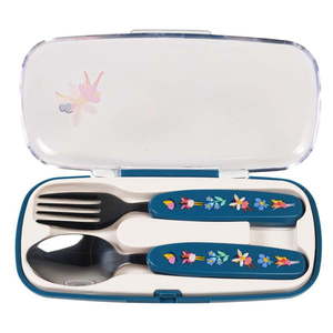 Modrý antikoro detský príbor 2 ks Fairies in the Garden – Rex London vyobraziť