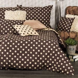 4home Bavlnené obliečky Bodka Čokoláda, 140 x 220 cm, 70 x 90 cm vyobraziť