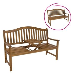 Záhradná lavička so stolíkom, akáciové drevo, TAIMA vyobraziť