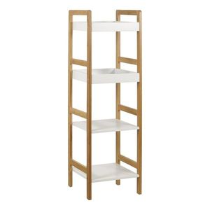 Autronic Policový regál 4 bílé police DR-013-4, 4 poschodia vyobraziť