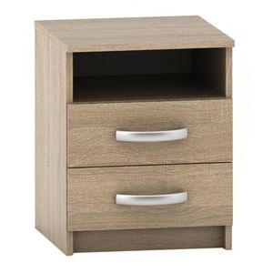Nočný stolík BETTY s dvoma zásuvkami, dub Sonoma vyobraziť