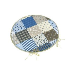 Bellatex Sedák Adéla kulatý hladký Patchwork modrá40 x 40 cm vyobraziť
