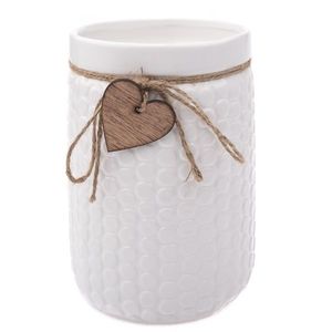 Keramická váza Wood heart biela, 14 x 20 cm vyobraziť