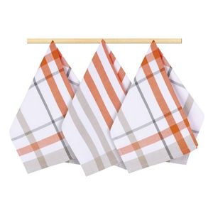 Bellatex Kuchynská utierka káro oranžová, 50 x 70 cm, sada 3 ks vyobraziť