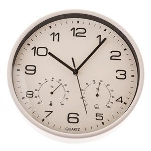 Nástenné hodiny s teplomerom a vlhkomerom 25 cm vyobraziť