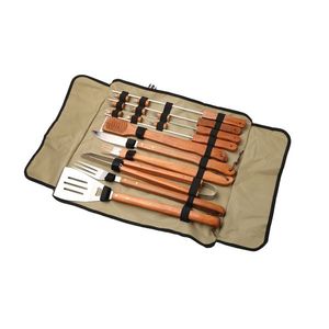 Happy Green Souprava na grilování BBQ, 18 ks, v tašce vyobraziť