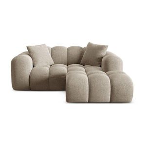 Svetlohnedá ženilková rohová pohovka (pravý roh/s leňoškou) Treno – Cosmopolitan Design vyobraziť