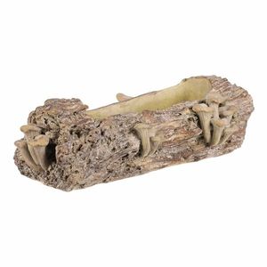 Obal betónový - kvetináč, drevo s hríbami, 41 x 19 x 13 cm, hnedá, 41 cm vyobraziť