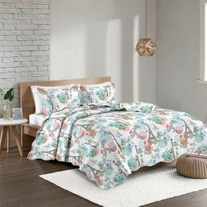 Prehoz na posteľ Eiffelovka kvety, 230 x 250 cm, 2 ks 50 x 70 cm, 230 x 250 cm vyobraziť